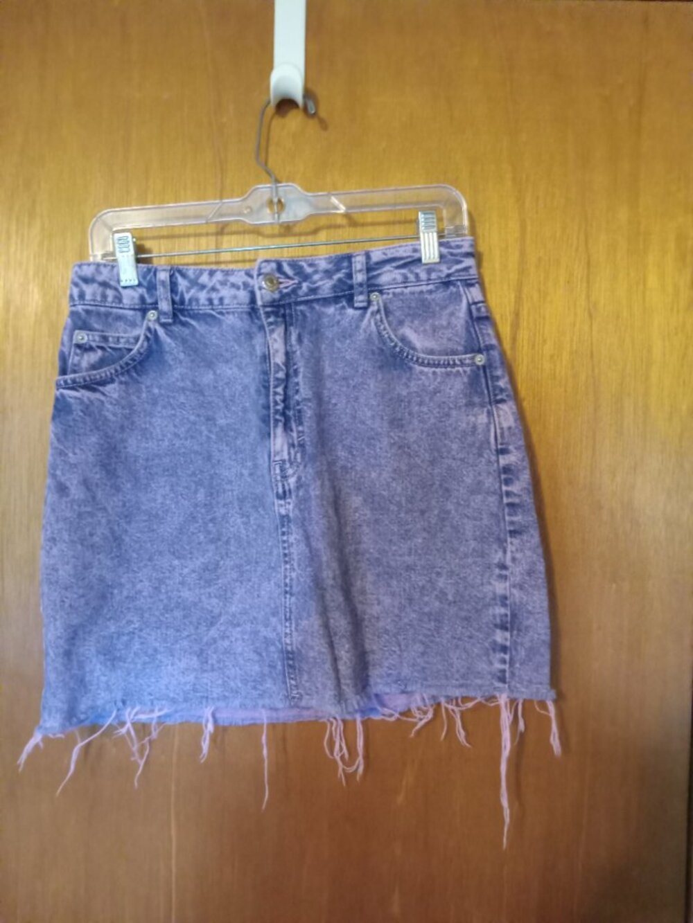 *3 FOR $13* Top Shop purple acid wash skirt